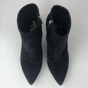 sam edelman black suede booties